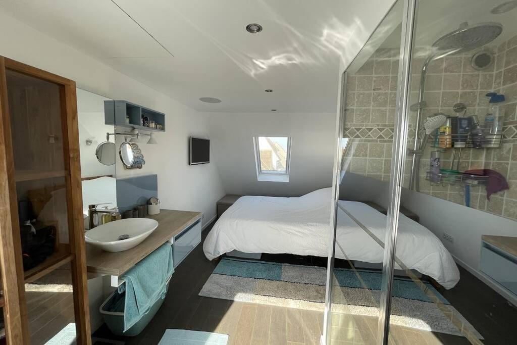 Duplex Avec Jacuzzi Vue Imprenable Sur La Baie De Wissant Lejlighed Eksteriør billede