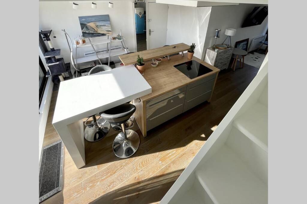 Duplex Avec Jacuzzi Vue Imprenable Sur La Baie De Wissant Lejlighed Eksteriør billede