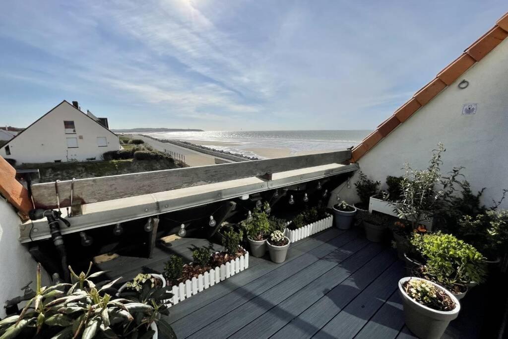 Duplex Avec Jacuzzi Vue Imprenable Sur La Baie De Wissant Lejlighed Eksteriør billede